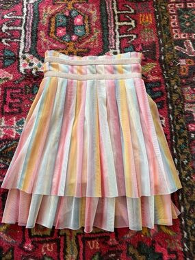 EUC Lili Gaufrette Girls Rainbow Grata Skirt SIZE 5